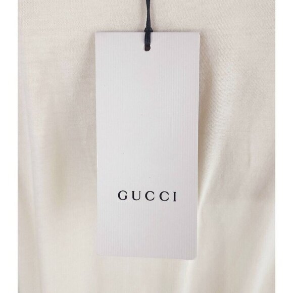 Gucci "He Wears Pink Shoes" Short Sleeve T-Shirt XS Mens Beige Sequin Tee NWT - Picture 6 of 16